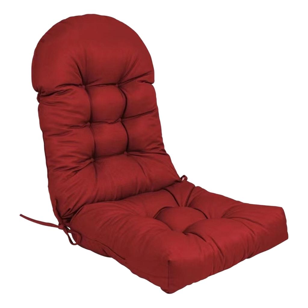 Soft Brushed Fabric Lounge Chair Cushion 110x50cm Thick Padded Seat and Backrest Cushion with Ties for Outdoor and Indoor Use