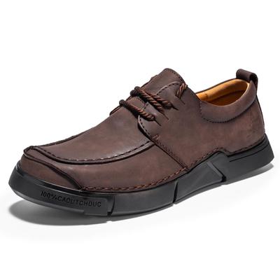 Retro boty z hovězí kůže Muži Mokasíny Ruční výroba Neformální kožené boty Mokasíny Pánské ploché boty