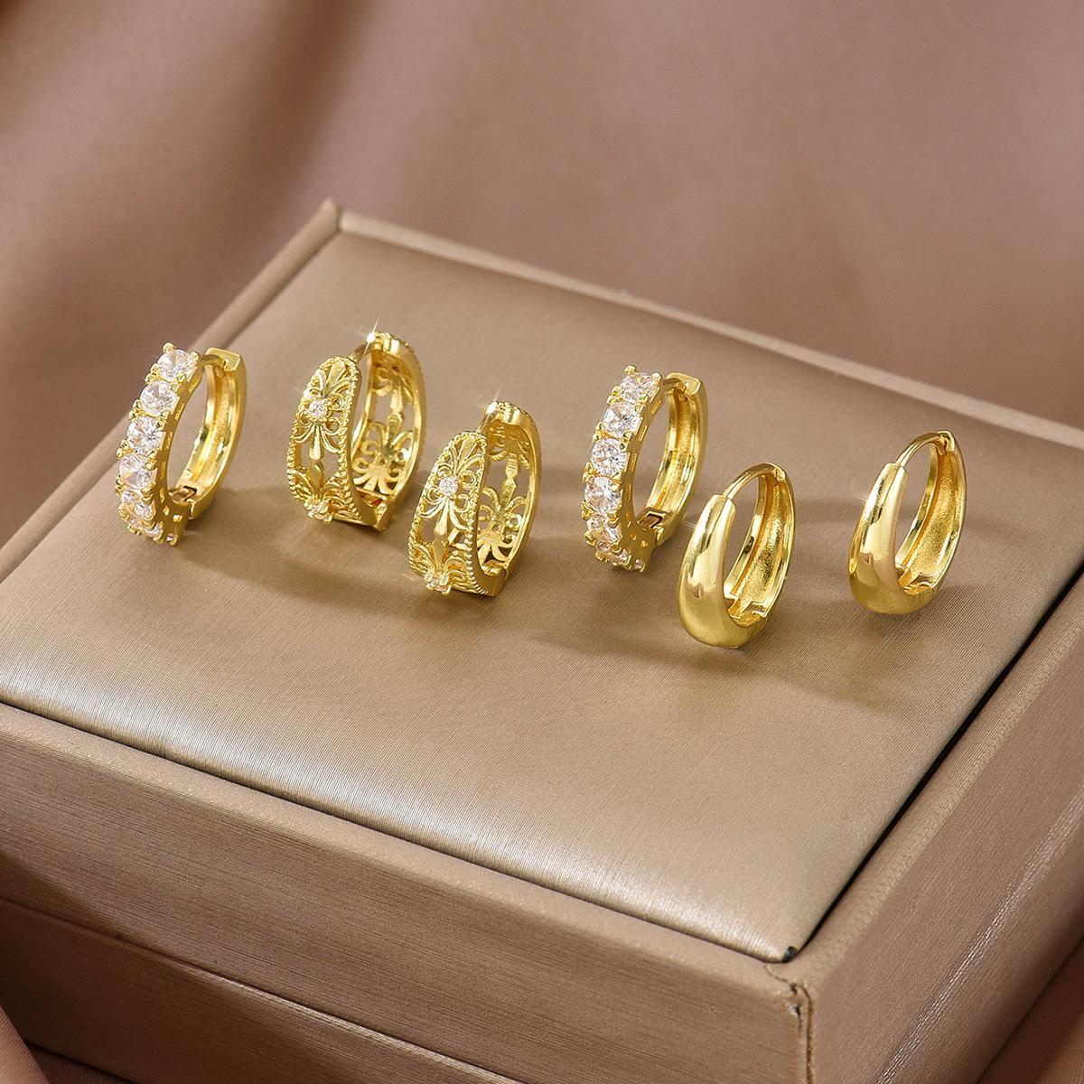 Geometric Zirconia Earrings for Women