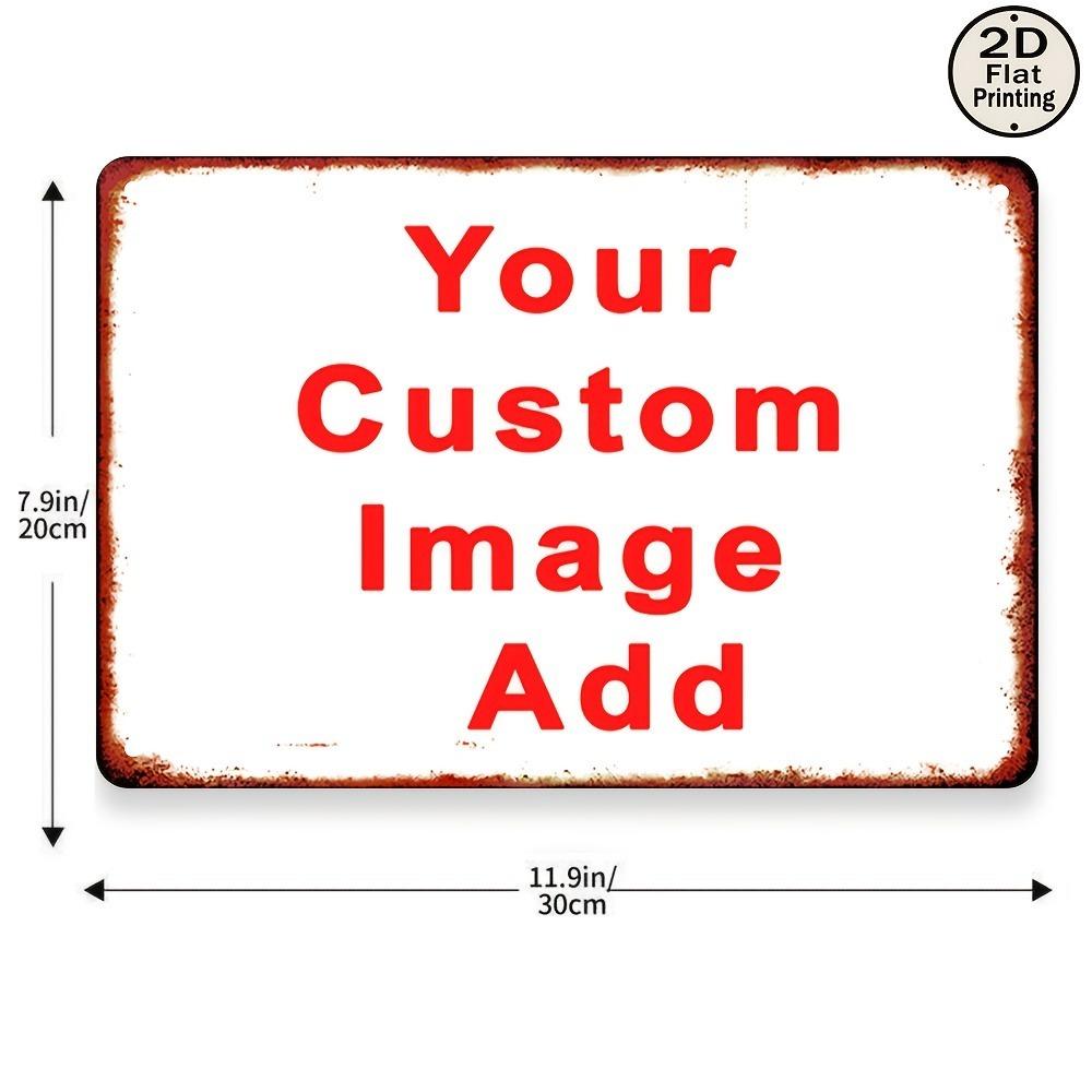 Custom Vintage Metal Sign UV Print Personalized Photo Text Logo Wall Art For Cafe Home Office Wedding Gift