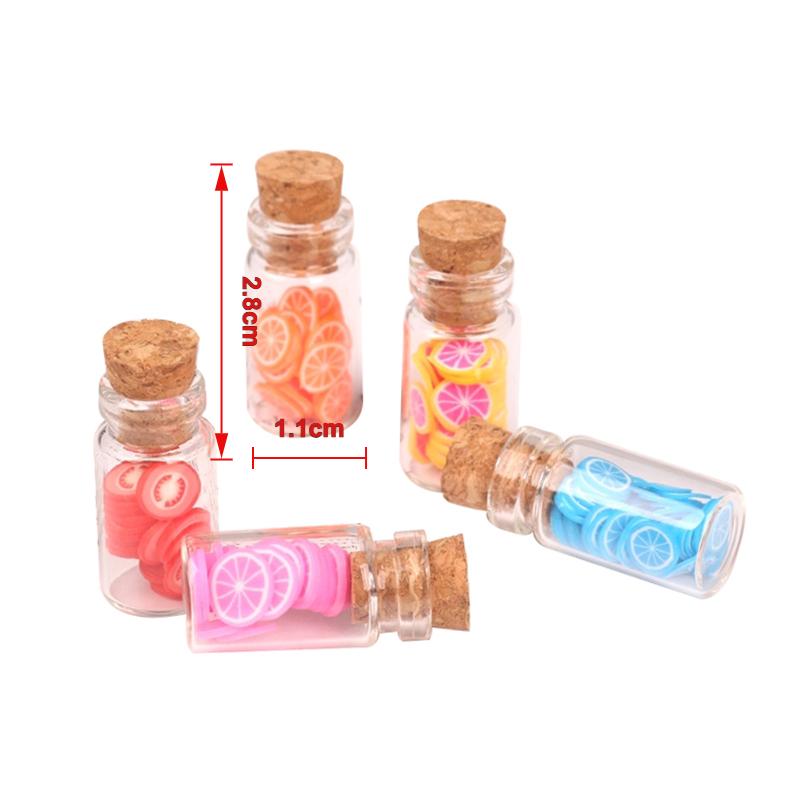 5Pcs Hot 1:12 Dollhouse Miniature Fruit Assorted Glass Cans Dried Fruit Candy Jar Kids Pretend Play Toy Doll House Accessories