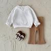 Popular Baby & Toddler Cotton Knitwear Set with Floral Chest Embroidery, Autumn/Winter Outerwear