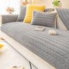 Plain Cover For Sofa And Armchairs Flannel Fleece In Living Rooms 4 Seater Non -Slip Plush Corner Couch Recliner Slipcover Soft