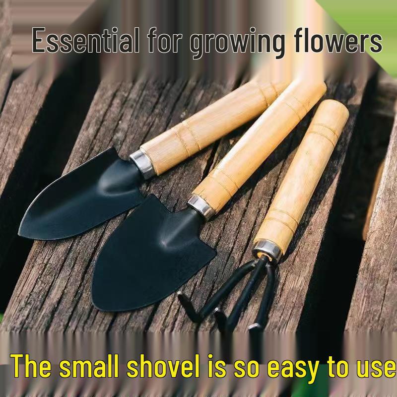 

Three-Piece Gardening Set: Small Shovel, Trowel, and Soil Loosener for Indoor Potted Plants and Vegetables. Garden Helper Set [1 set, 3 pieces]
