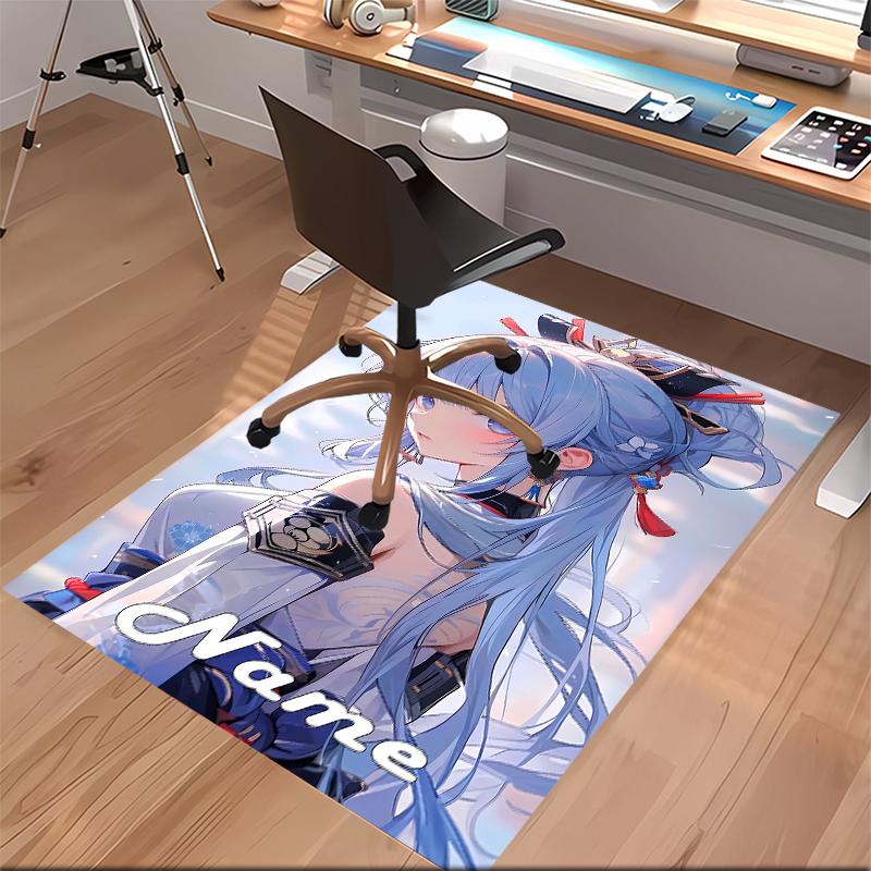 Custom personalization Genshin Impact Ayaka Kamisato Print Area Rug - Soft, Washable Non-Slip Indoor Mat,Living Room,Home&Office Decorative Rug