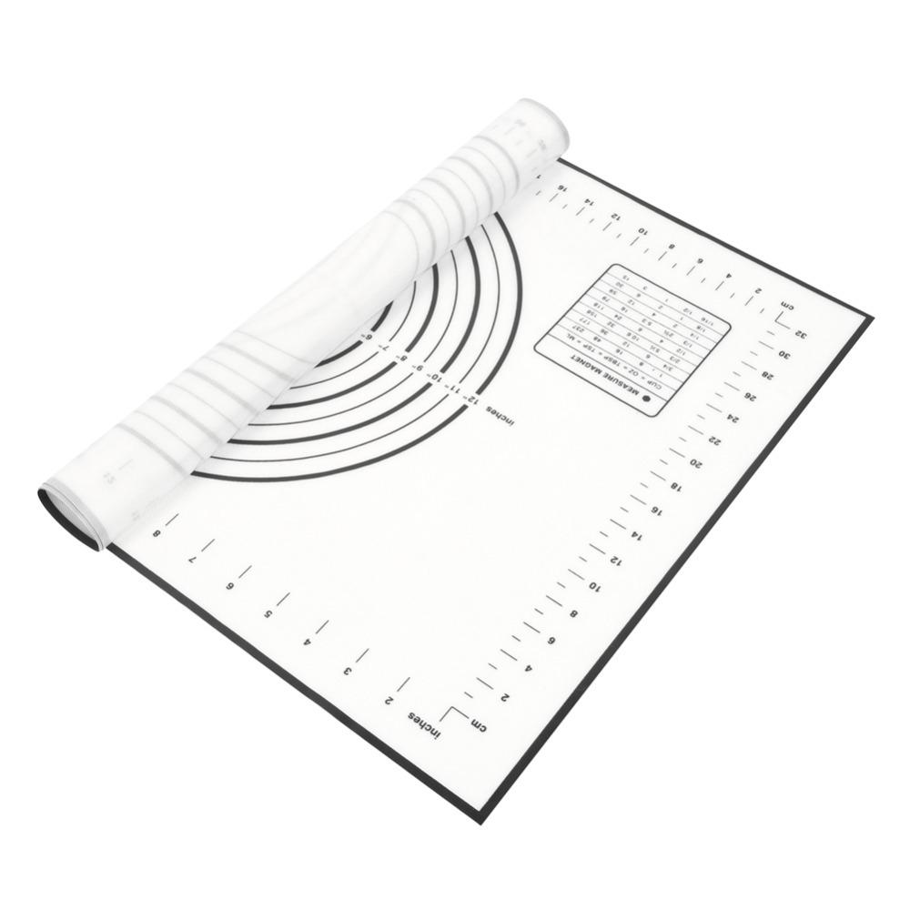 Silicone Silicone Baking Mat 16x24 Inch Pastry Mat Durable Rolling Dough Pad Kitchen Prep чёрный
