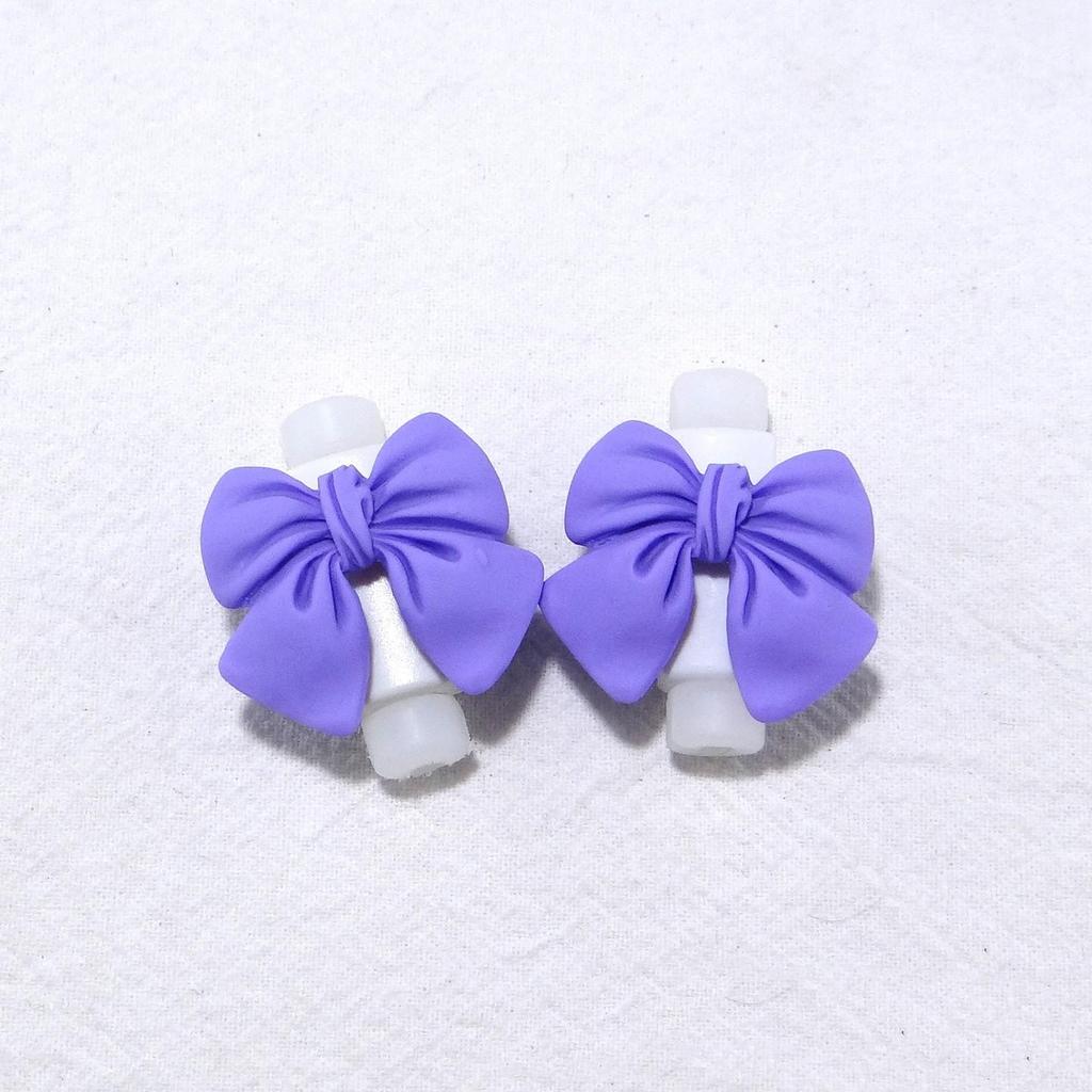 2Pcs Charger Cable Winder Protector White Bear Cartoon Saver Data Line Protective Case Earphone Cord Sleeve Cover Wire Organizer