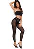 Sexy Netz-Leggings in Unifarben, Neun-Punkte, Transparent, für Schlankere Taille und Beine