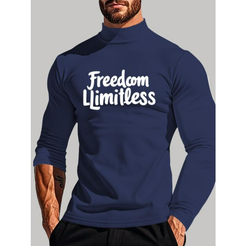 

Men s Polyester Mock Neck Long Sleeve Top, Moisture-Wicking & Suitable for Hot Weather Commute XXL синій