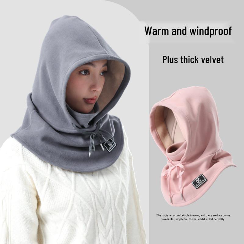 Căciulă de iarnă Pullover Unisex cu Mască de Ciclism Integrată și Protecție pentru Urechi și Gât.