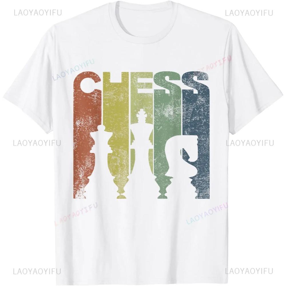 Vintage Chess Birthday Gift Chess Player Kids Boys Girls T-shirt Fun Printed Shirt Casual Stylish Top