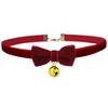 Autumn Winter New Velvet Bow Bell Choker Women Red Black Plush Collar Collarbone Chain Fashion Neck Jewelry