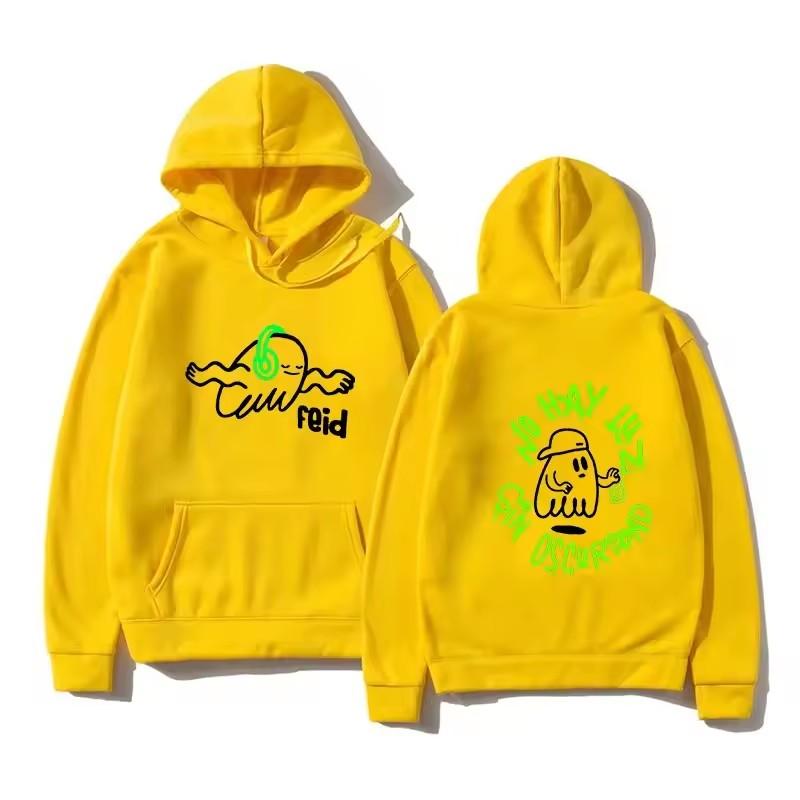 Men's 2025 Oversized Vintage Hoodie Rapper Feid Ferxxo Mor No Le Temas a La Oscuridad Print Women's Clothing O-Neck Pullover Top