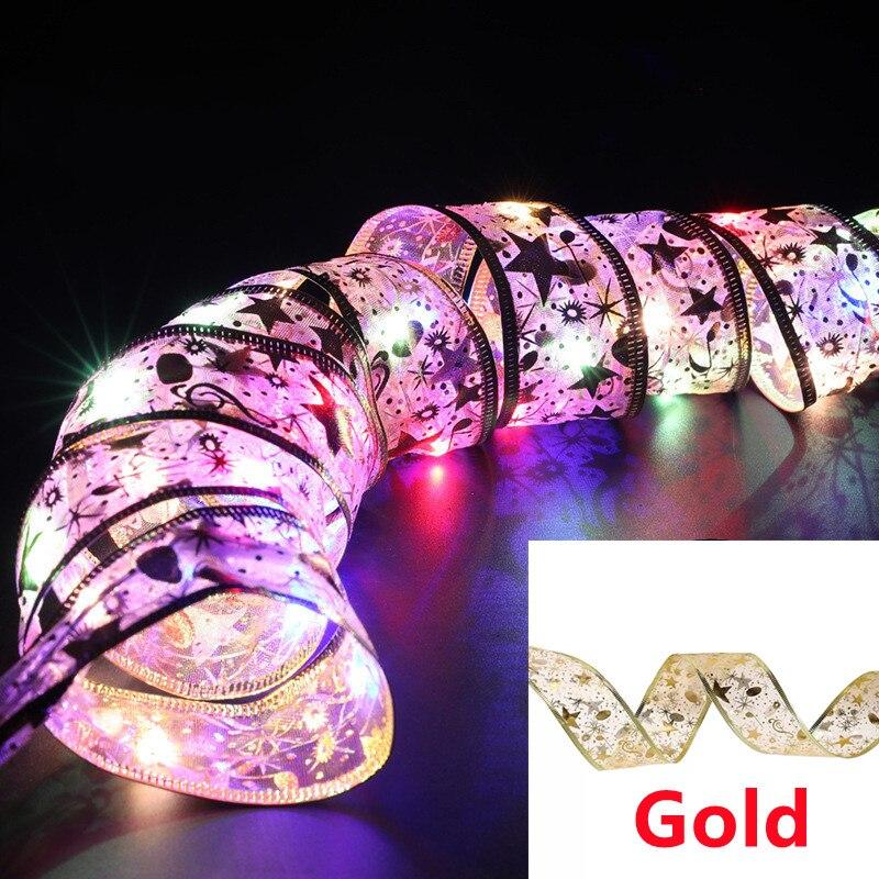 Fita de Natal Luz de Fada Decoração de Natal DIY Arcos Cordão Luz Enfeites de Árvore para Decoração de Casa