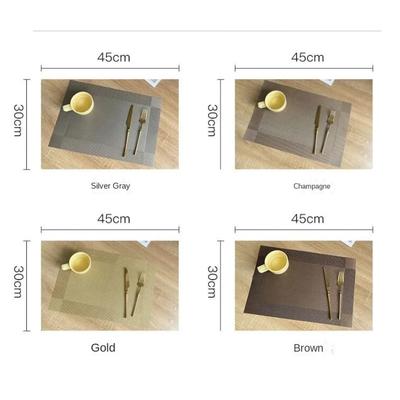 4-teilig Europäischer Stil Western Tischset Pvc Platzset Hotel Hitzebeständige Matte Zuhause Wasserdichte Tischmatte Hitzebeständigkeit Schüsselmatte Untersetzer