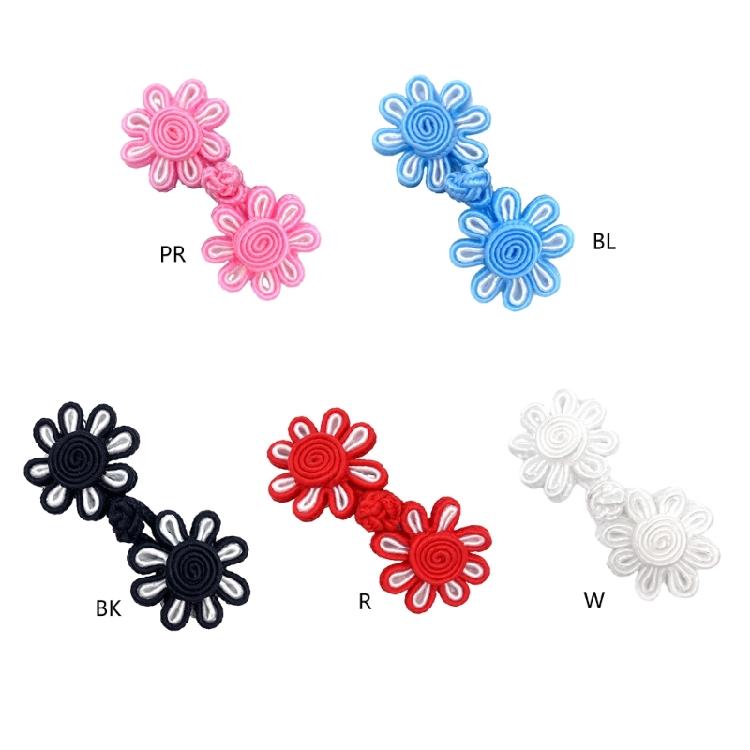 Vintage Flower Fasteners Buckle Disc Buttons DIY Clothing Decoration Garments