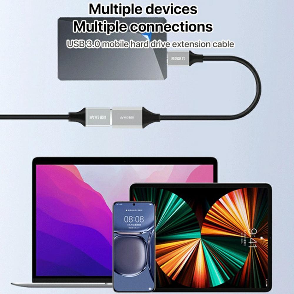 0.5m Plug and Play USB-A 3.0 Female to Micro B High Speed Transmission Mobile Hard Disk Data Cable