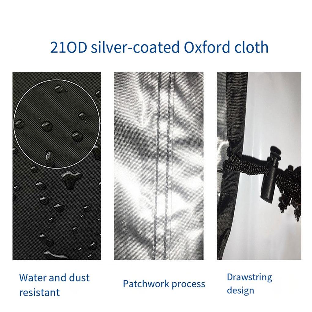 Multiple Size Grill Cover Round Heavy Duty Waterproof Barbecue Gas Grill Cover Heat Resistant Stain Resistant Waterproof Black