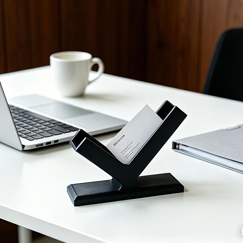 1PC Industrial Style Creative Business Card Storage Rack, Desktop Card Display Seat, Simple Design Office Organizer