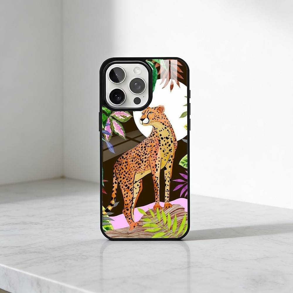 Tropical Jungle Print Animals Phone Case For iPhone17,16,15,14,13 Plus,Pro Max Magnetic For Magsafe Wireless Charging