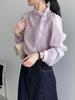 Early Spring French Style Ribbon Shirt - Women's Elegant Slim Fit Top