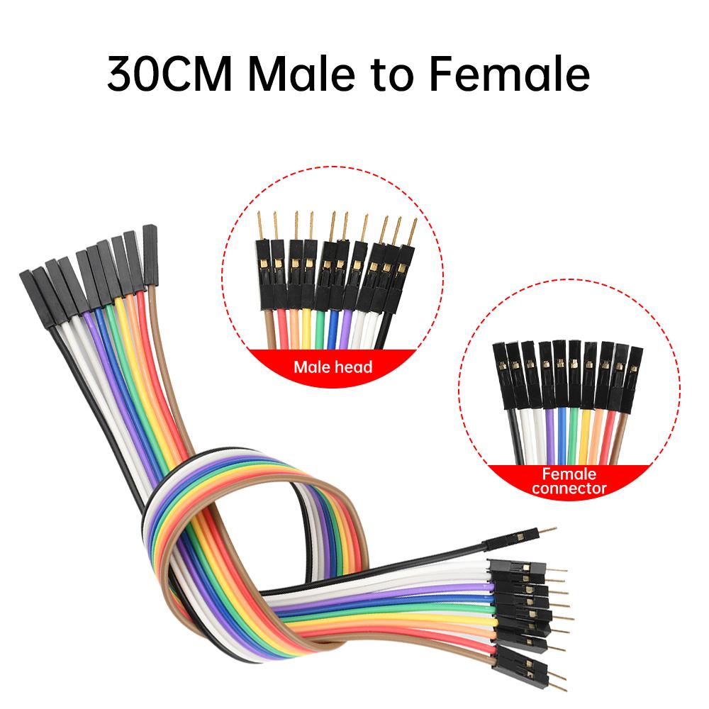 10PIN Pure Copper DuPont wire male to male,female to male,female to female,2.54 terminal connection wire 28core gold-plate cable