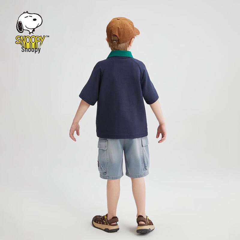 SNOOPY Boys' 2026 Summer Polo Short Sleeve & Shorts Set