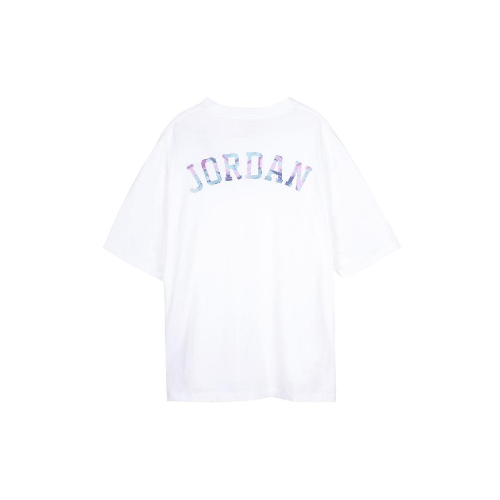 Jordan T Shirts Men's White Crew Neck Moderate Straight Fit DX4251-100