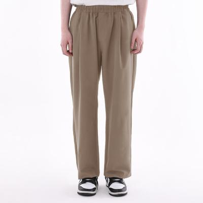 KULTE Wide Banding Slacks Beige