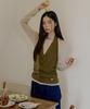 LUCIR ZU Cowl Tank & Boatneck Top Set (Olive)