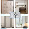 10-Pack Cabinet Hinge Repair Plate, Polished Stainless Steel Face Mount Hinge Fixing Bracket Kit with Mounting Screws