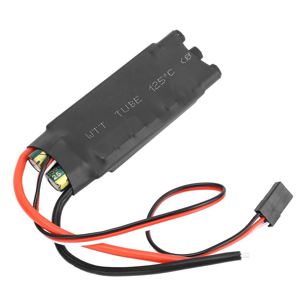 Brushless ESC 40A Black Brushless ESC for RC Fixed Wing Aircraft Short Cable Version Without Plug