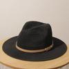 Classic Beige Panama Straw Hat Women's Casual Versatile Wide Brim Straw Hat Men's Summer Top Hat Sun Hat Women's