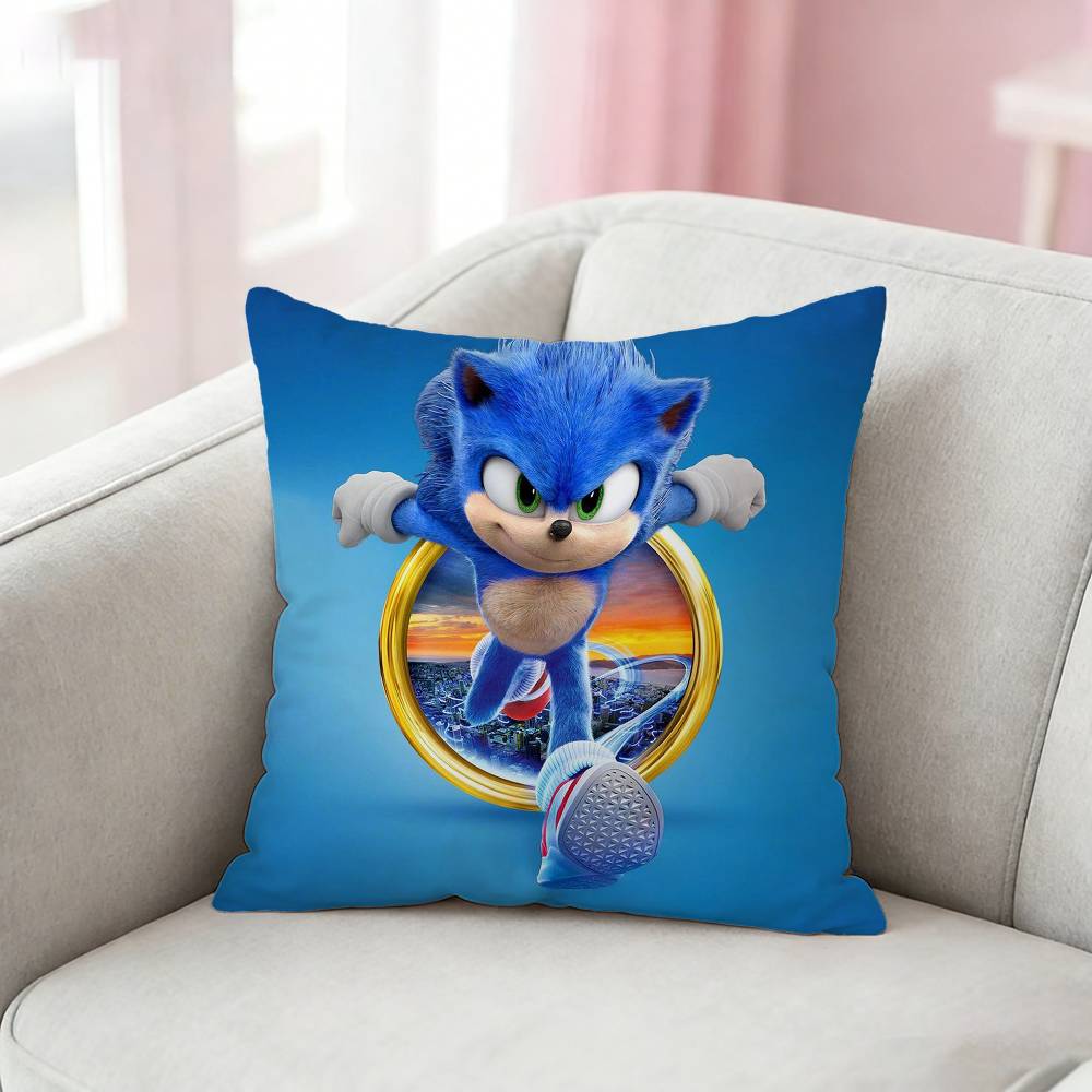 SSuper SSonics the HHedgehog Pillow Case for Sofa Living Room Home office Decor Protective Cover