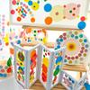 Kindergarten Polka Dot World: Yayoi Kusama-Inspired Colorful Round Sticker Art Decoration