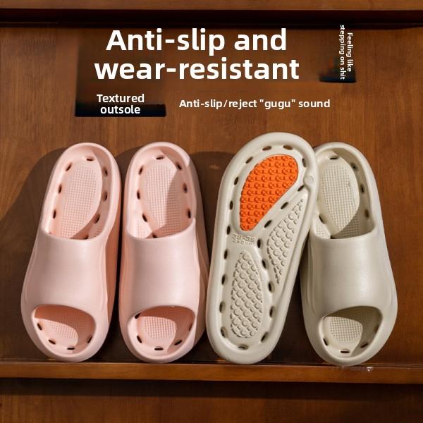 EVA Anti Slip Sole Leaking Slippers for Men's Indoor Home Soft Sole, Hollowed Out Quick Drying Hotel Bathroom Slippers