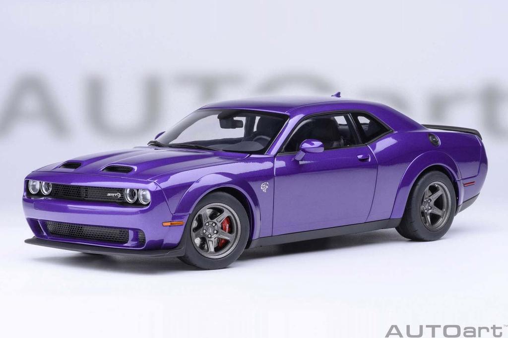 AUTOart 118 Dodge Challenger SRT Super Stock 2023 (Pearl Purple [PLUM CRAZY]) Finished Model 71768