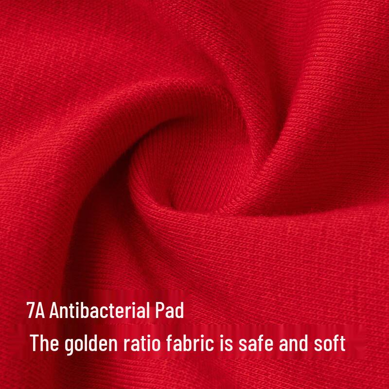 Balabala Children's Cotton Boxer Briefs - 5-Pack Festive Red
