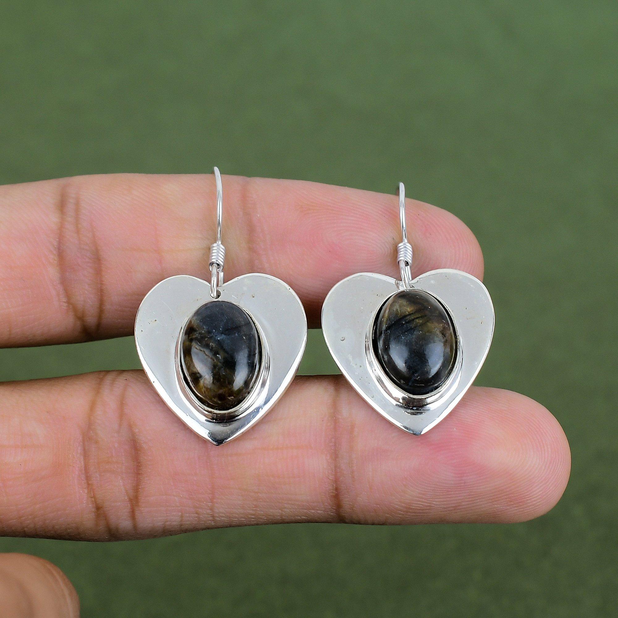 

Picasso Jasper Earring 925 Sterling Silver Earring Gemstone Handmade Earrings Antique Jewelry Designer Earring Silver Jewelry Wedding Gifts