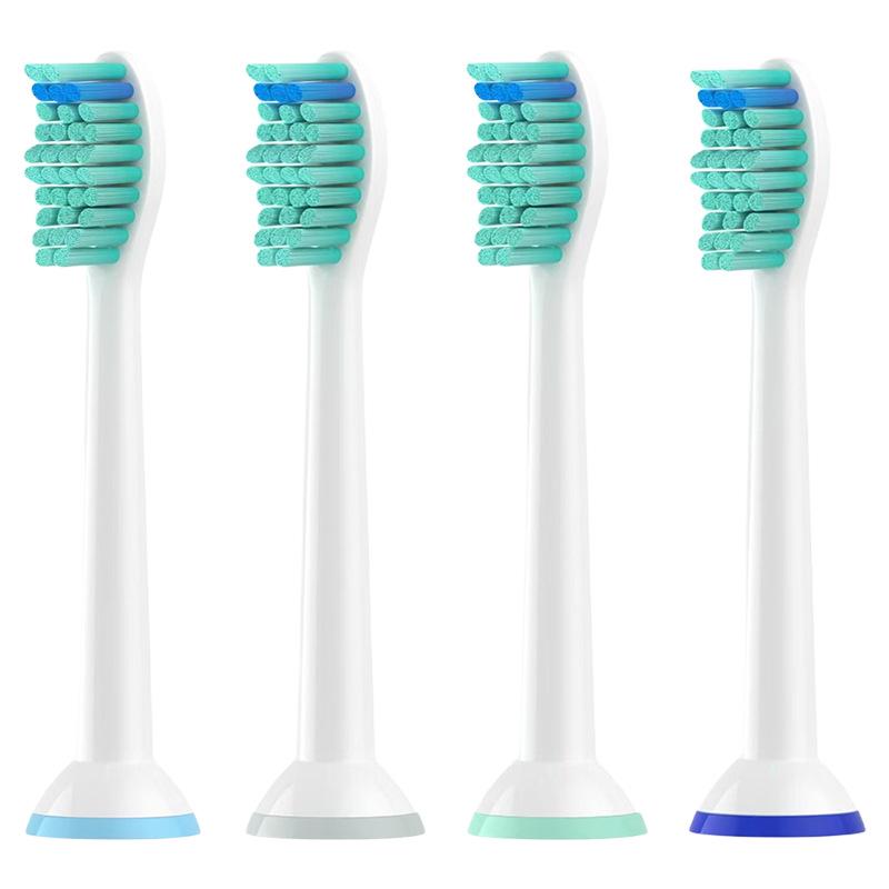 Cabezales de cepillo de dientes sónico de cerdas suaves compatibles con Philips, paquete de 4 para adultos (Sistema HX)