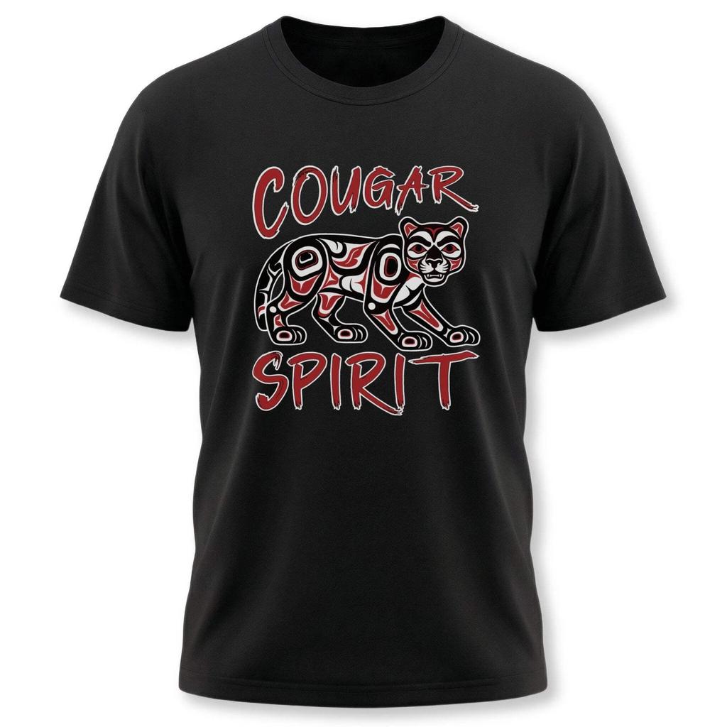 Cougar Spirit T-Shirt | Native American Art Mountain Lion Animal Totem Tee