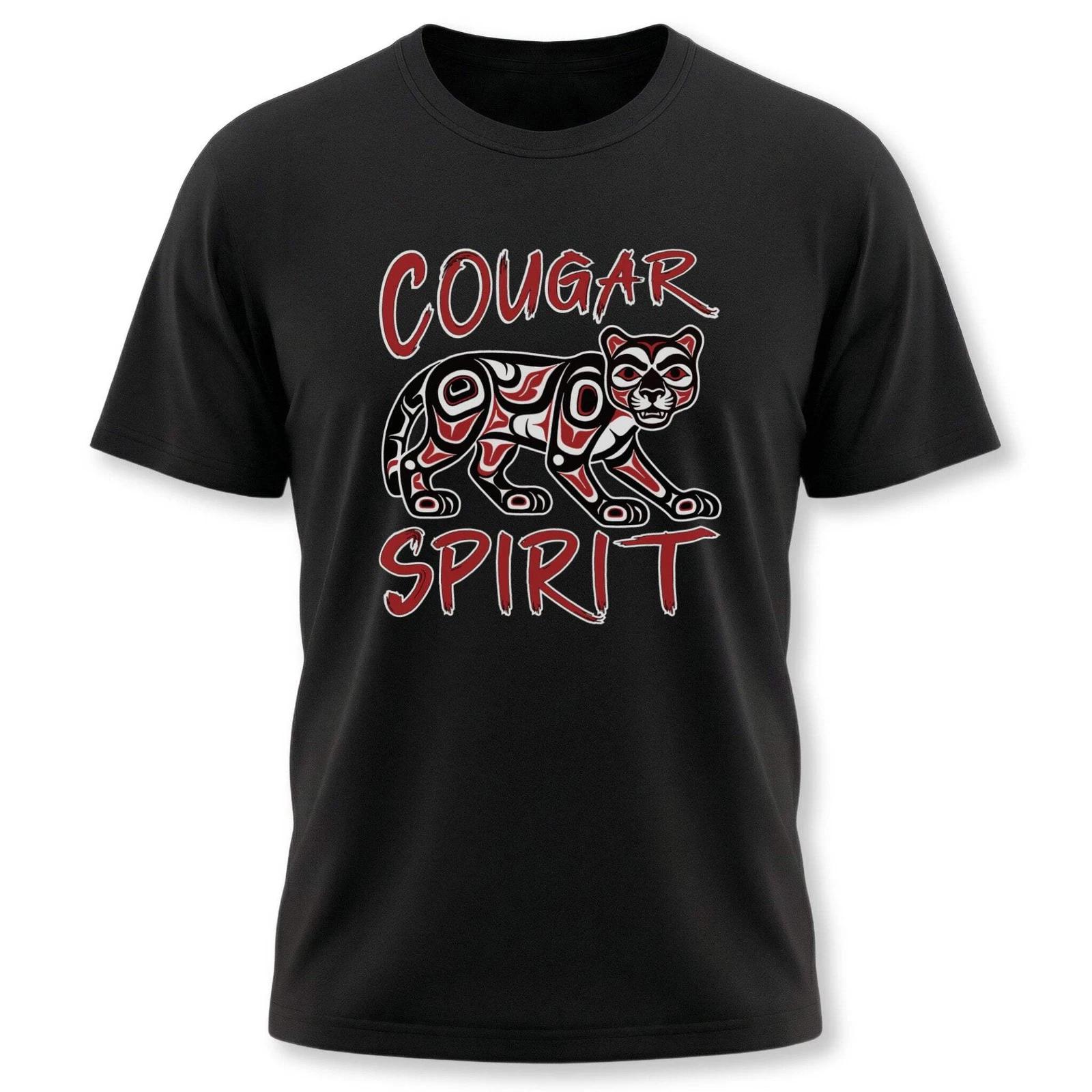 Cougar Spirit T-Shirt | Native American Art Mountain Lion Animal Totem Tee XL