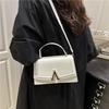 French Letter Fashion Texture Portable Small Square Bag 2025 Casual New Women's Shoulder Underarm Bag Messenger Bag