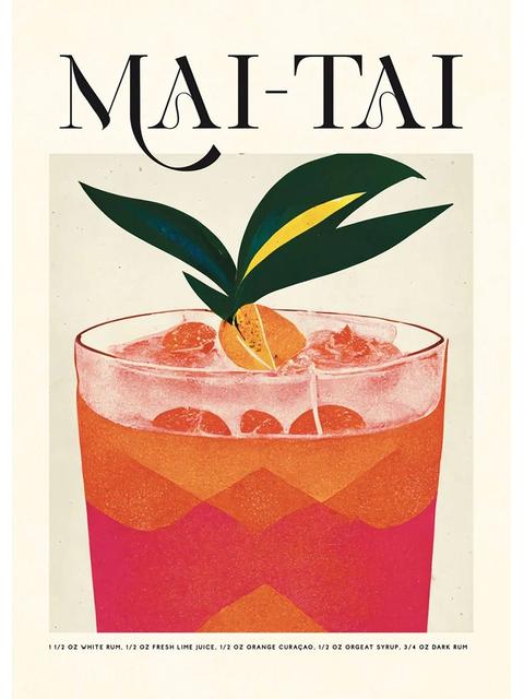 Cartoon Fruit Juice Mojito Aperol Spritz Posters and Print Sangria Drink Negroni Canvas Painting Club Bar Shop Home Decoration No Frame