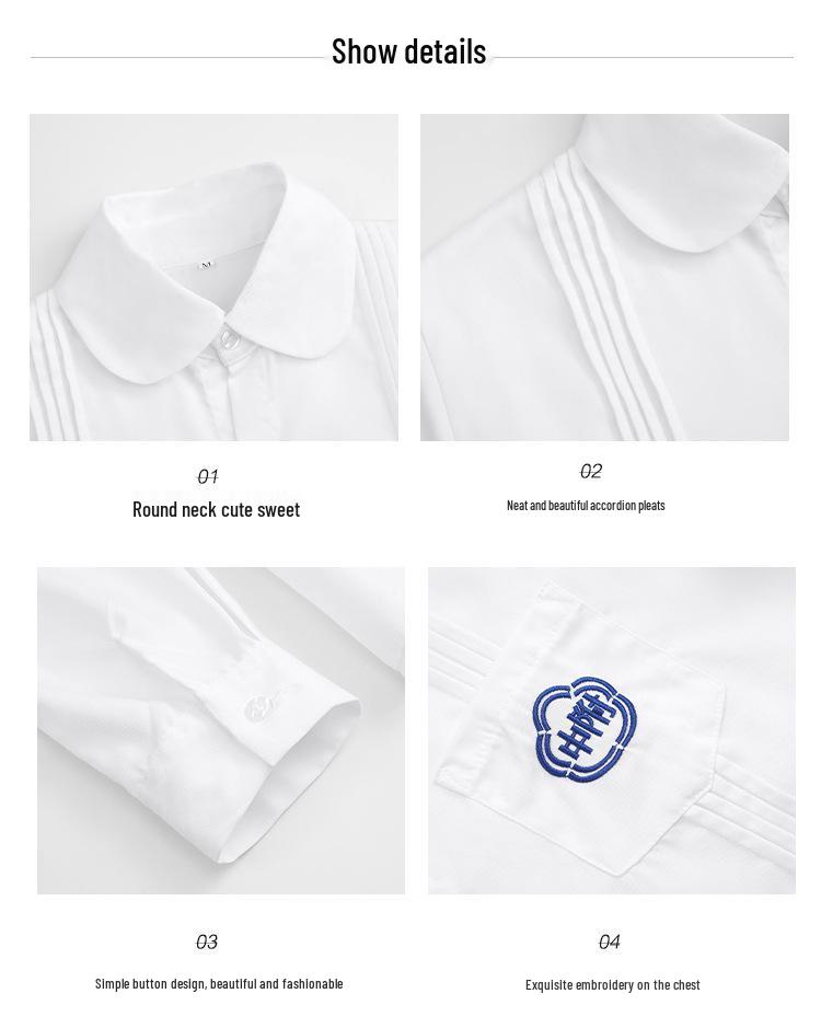 Taiwan High School Uniform Set: Women's JK Short-Sleeve & Long-Sleeve Plus Size Academy Style Graduation Outfit