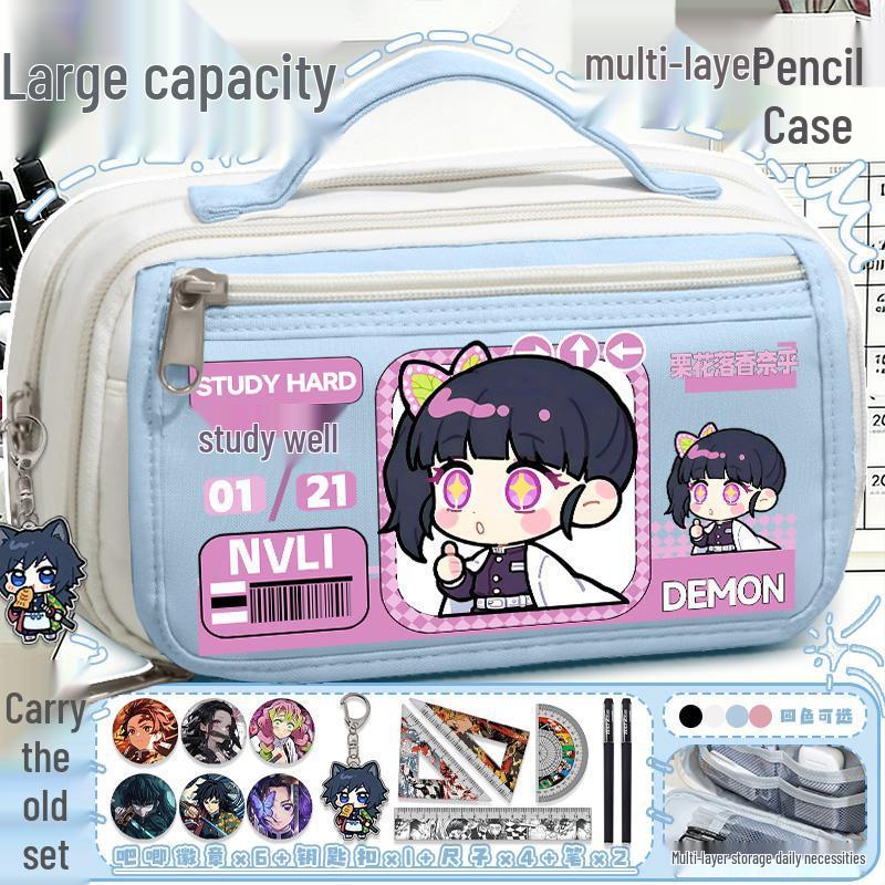 Demon Slayer Mitsuri Kanroji Large Capacity Pencil Case for Students