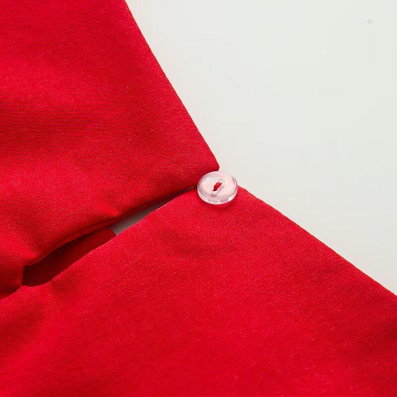 Kaslead New Arrival Women's Fashion Style Stylish Simple and Versatile Pure Color Ruched Sleeveless Vest