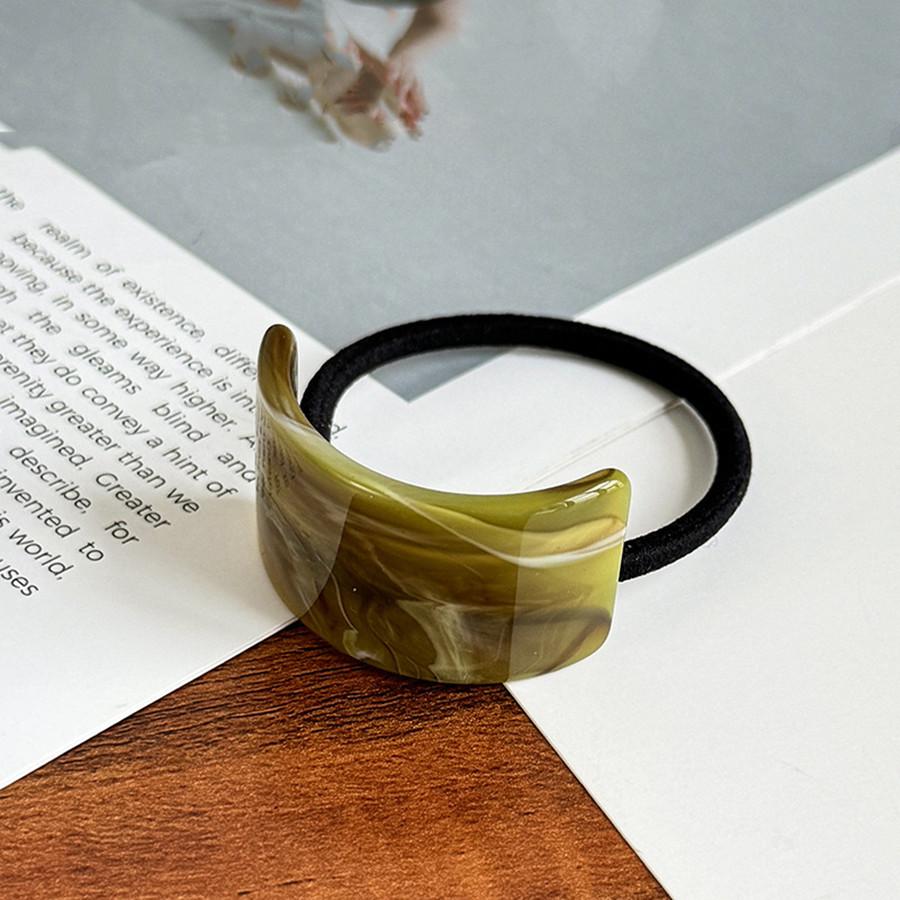 Korean High-end Textured Acrylic Hair Ring for Women's Retro High Elastic Rubber Band Ponytail Hair Rope Hair Accessories