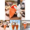 Cute Carrot Bunny Plush Toy Pendant For Bags And Keys, Soft Short Plush, 15cm Height