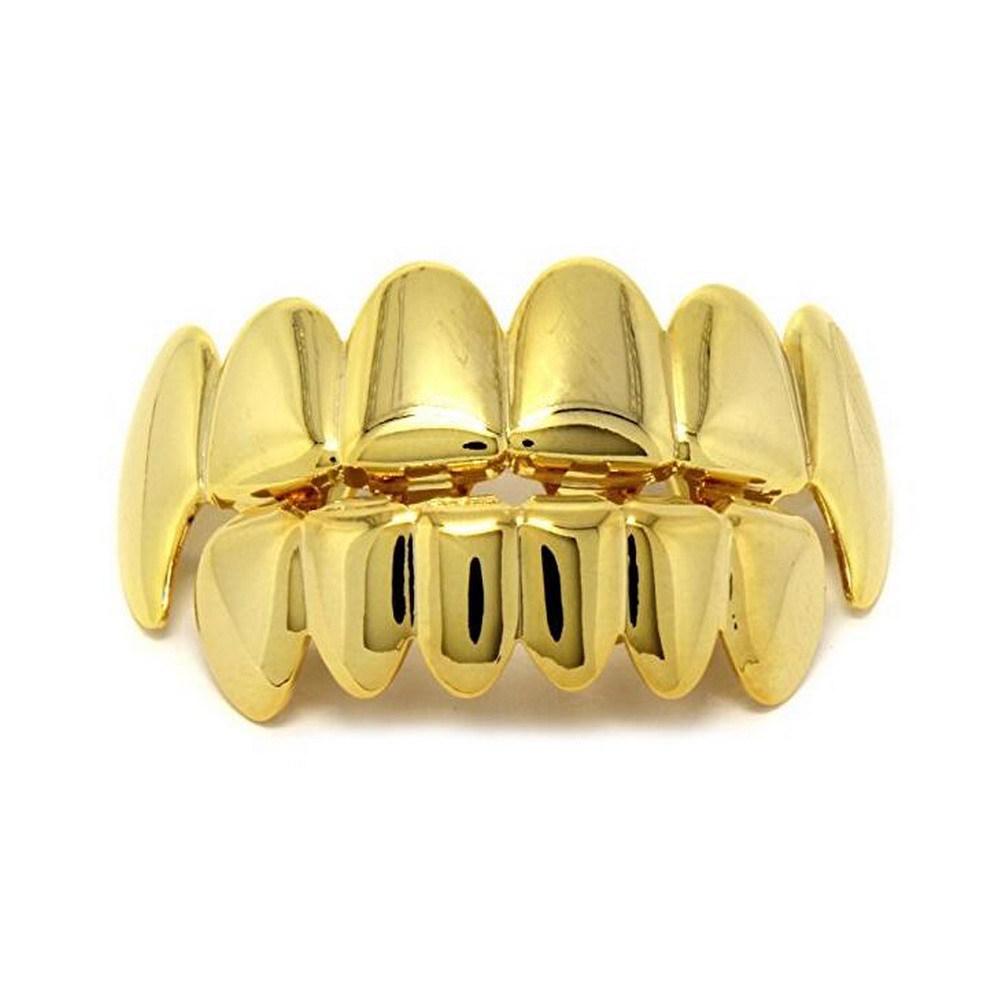 Trendy Hip Hop Grillz: Multi-Specification Hollow Pattern Six Teeth Jewelry